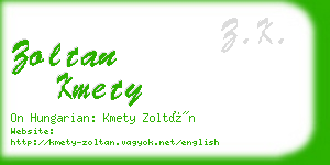 zoltan kmety business card